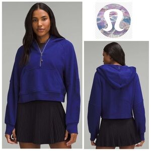 Lululemon Scuba Oversized Half-Zip Hoodie in Larkspur (Bright Blue)